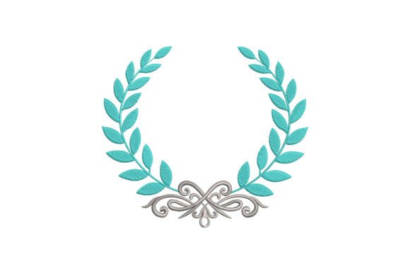 Blue Olive Laurel Wreath: A Seasonal Embroidery Staple