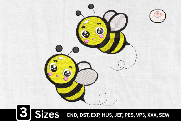 Cute Kawaii Bumble Bee: A Seasonal Embroidery Darling