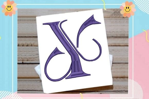 Elegant Vintage Monogram for Seasonal Embroidery