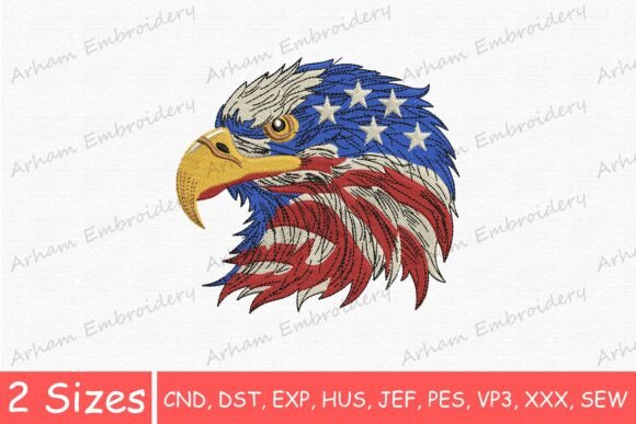 h1USA Patriotic Bald Eagle Embroidery Review/h1