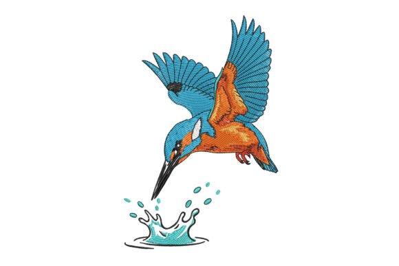 Kingfisher: A Seasonal Embroidery Design with Holiday Charm