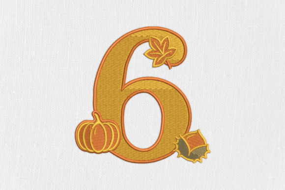 Number 6 Autumn Monogram: A Seasonal Touch for Personalized Gifts