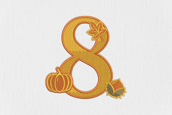 Number 8 Autumn Monogram: A Seasonal Touch for Personalized Gifts