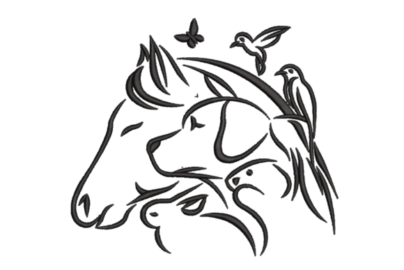 One-Line Animal Friends: A Practical Embroidery Design for Small Business Branding