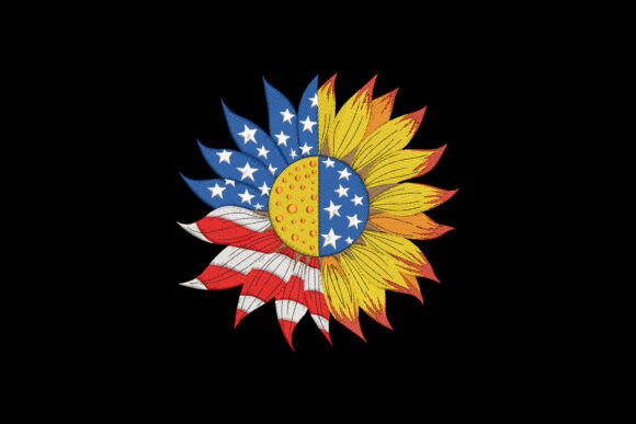 Patriotic Sunflower Embroidery Review
