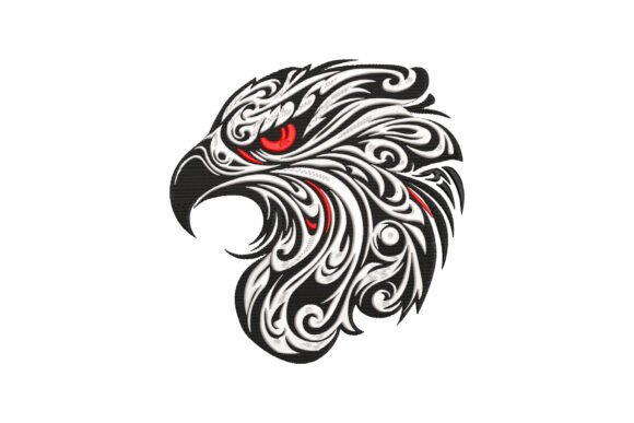 Tribal Eagle Head: A Thoughtful Embroidery Design for Meaningful Handmade Gifts