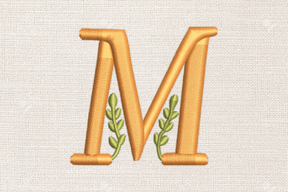 White Floral Letter M Embroidery Review